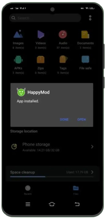 & install هابي مود الازرق
